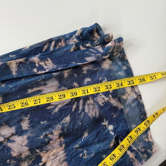 Urban Outfitters Dress Womens Large Tie Dye Short Sleeve Collared Wrap Mesh - Picture 7 of 10